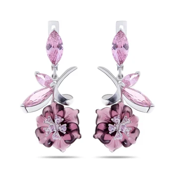 

Silver earrings with quartz