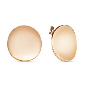 

10-08175 mink gold 585 sterling silver earrings