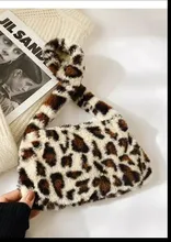 Bolso Vintage de invierno con patrón de cebra para mujer, bolsa inferior de hombro de felpa, bolso para el otoño, de piel suave y cálida