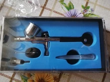 Pluma de aerógrafo de doble acción de 0,2-0,5mm, PISTOLA DE PULVERIZACIÓN con cepillo de aire, pluma pulverizadora para arte de uñas/tatuajes corporales