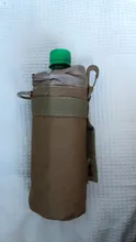 Bolsa de botella de agua para caza, sistema Molle, hervidor, funda cartuchera, acampada, ciclismo, bolsa con cierre de cordón, mochila táctica
