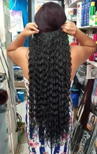 Meepo-mechones de cabello sintético Afro rizado, extensiones de cabello de 32 pulgadas con rizos súper largos, pelo de color marrón, Rubio, degradado