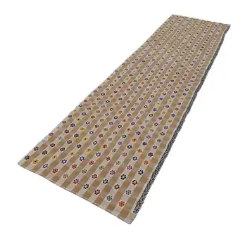 

92x357 Cm Yellow Handmade Oriental Rug Runner Rug-3x12 Ft
