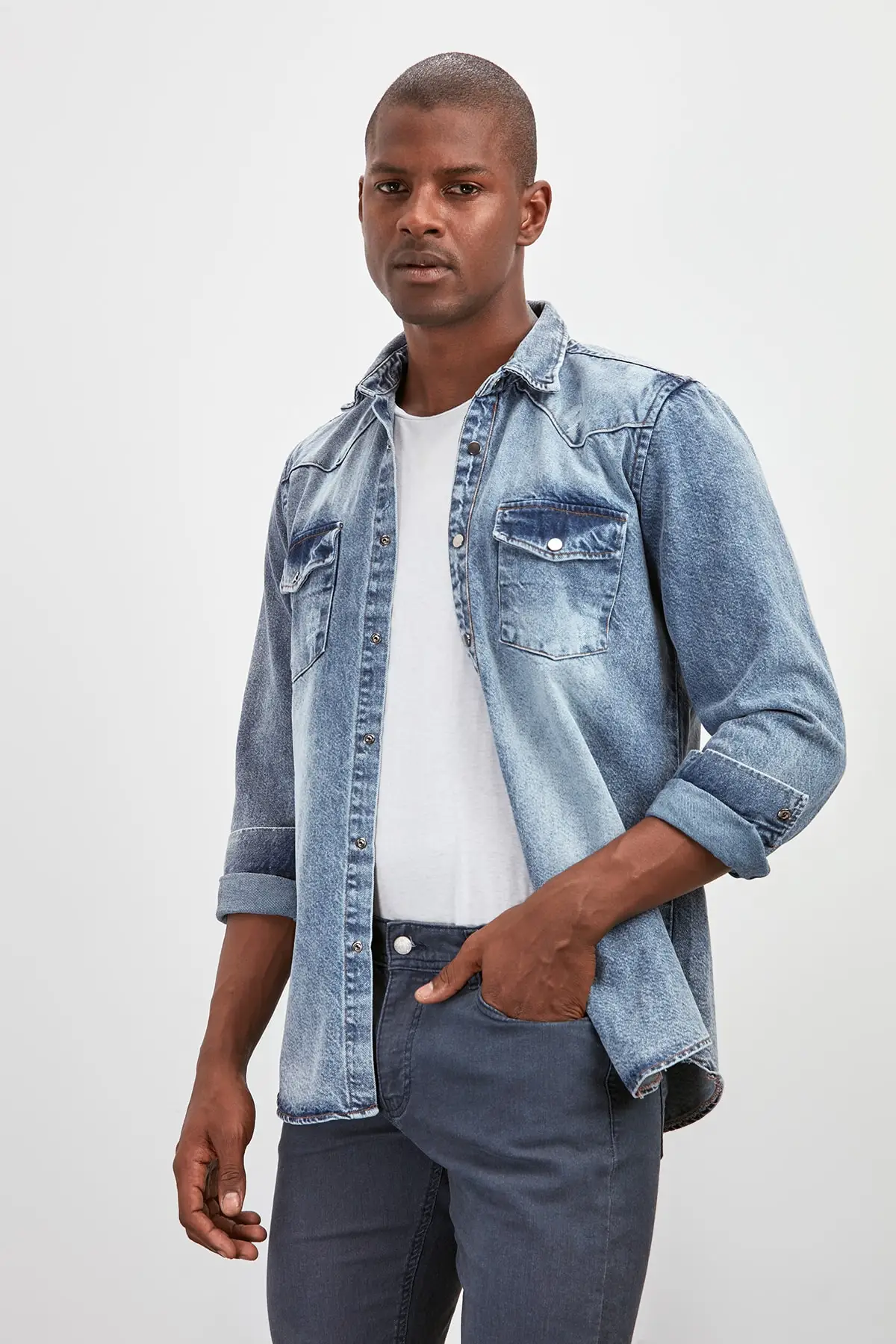 

Trendyol Male Denim Shirt New TMNAW20CE0011