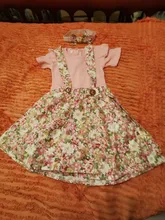 Conjunto de ropa para bebé niña, Pelele de Color sólido para recién nacido, vestido Floral con volantes, traje de 3 uds.