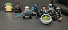 DISNEY mandalorianos bebé Yodas Ahsoka bloques estrella asalto Luke Skywalker Boba Fett Obi-wan guerras figura de acción de juguete