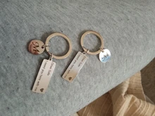Stainless-Steel Engraved-Keychain/husband Gift/boyfriend Couples 26-Letter-Drive Word-Art