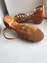RU Stock alta calidad nueva llegada al por mayor niñas niños/niños tango salón de baile salsa Latino zapatos de tacón bajo