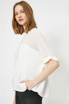 

Koton Women Yellow Bike Collar Blouse 0 YAK68674PW