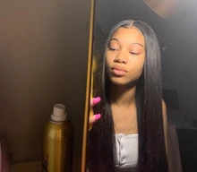 Rosabeauty-Peluca de cabello humano Remy para mujeres negras, 4x4 postizo Frontal de encaje, 28 y 30 pulgadas, pelo liso brasileño predespuntado