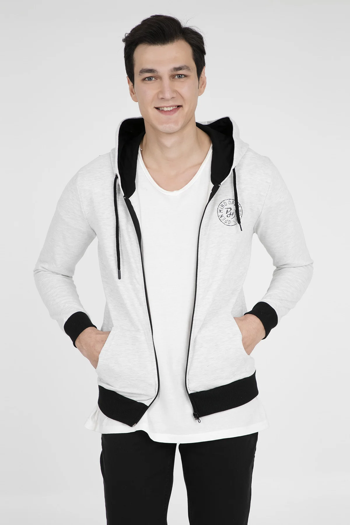 ORTA GRI Бренд PHAZZ SLIM FIT Мужские Спортивные 85124 - Цвет: ORTA GRI