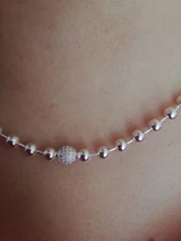 Collar de plata de ley 925 con cuentas de rosa y plata, collar deslizante de cristal pavé para mujer, regalo de boda, joyería Europea Diy