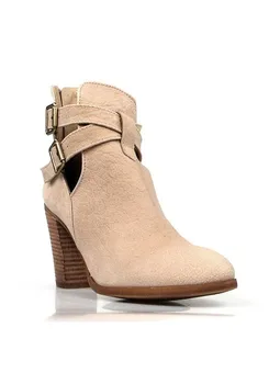 

Ankle boots beige heel. 9155