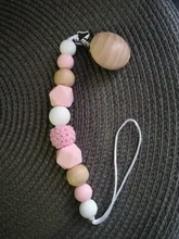 Clips de silicona para chupete de bebé, soporte de cuentas de dentición para chupete, mordedor de silicona, juguete colgante para chupete