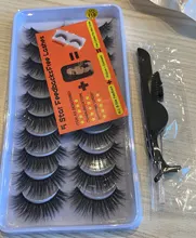 Pestañas 3D de visón, maquillaje, pestañas postizas largas naturales, extensión de pestañas llamativas, pestañas postizas hechas a mano, 10 pares