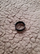 Anillo de acero inoxidable negro para hombre y mujer, joyería con abalorio, 2017