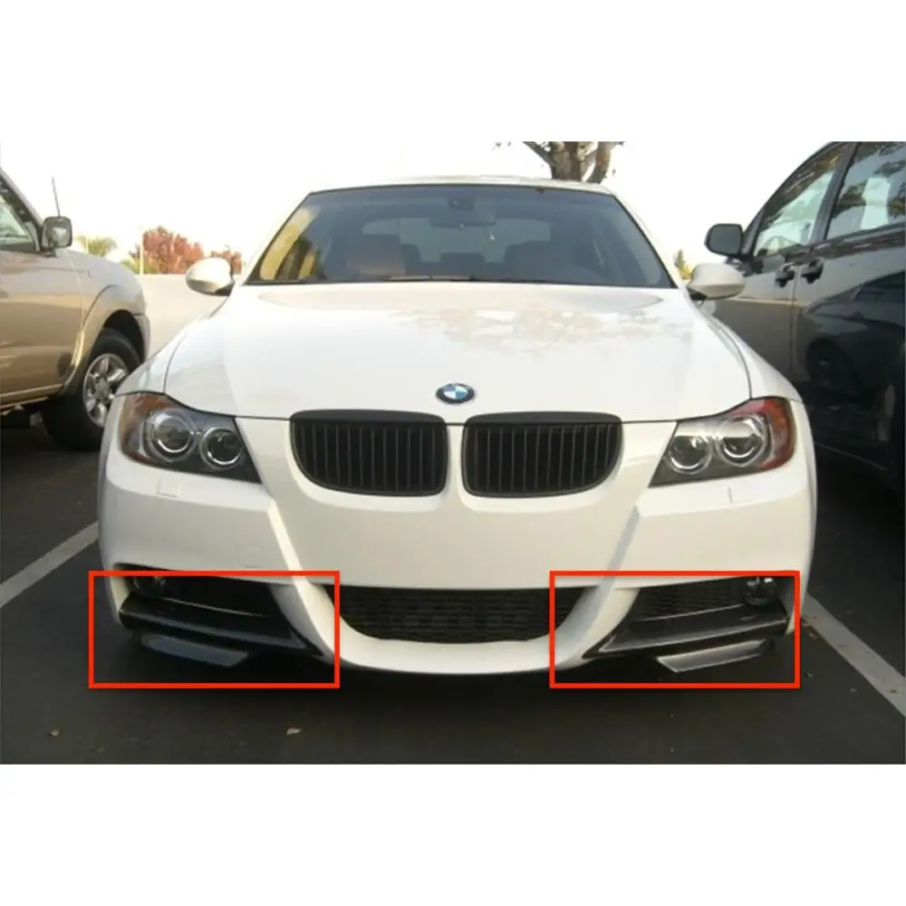 New Style High Quality Abs Plastic Gloss Black Front Bumper Lip Splitters Flaps For BMW E90 Pre Lci 2005 2006 2007 2008 | Автомобили и