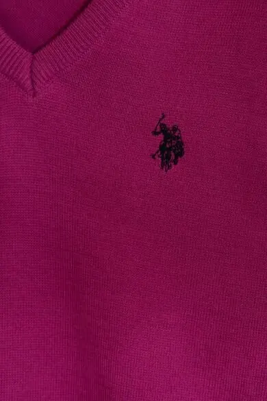 Pink 1 U.S. POLO ASSN. Тонкий свитер для девочки - Цвет: Pink 1