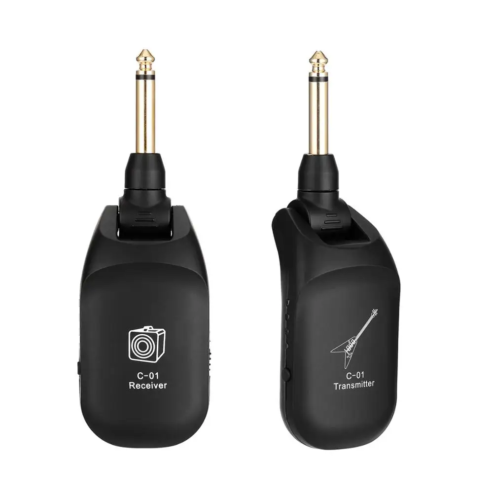 US $12.79 Wireless Guitar System Builtin Rechargeable 4 Channels Wireless Guitar Transmitter Receiver for Electric Guitar Bass
