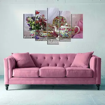 

Tea-Themed 5 Piece Mdf Table