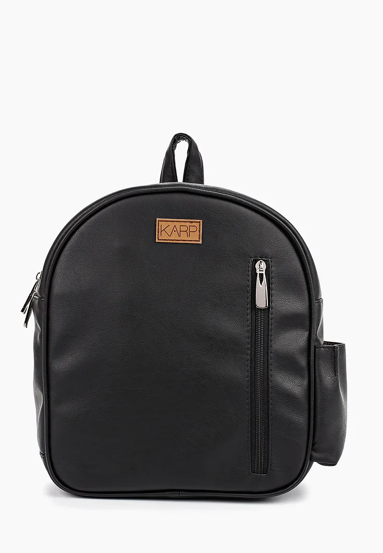 Backpack of экокожи/OUTFIT/black floral print | Багаж и сумки