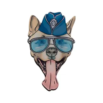 

Badge jewelery dog in the pilot 55222 (multi-colored, lock-pin, acrylic)