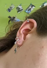 ROXI-Pendientes redondos de geometría para Mujer, aretes redondos de Plata de Ley 925, dorados, brillantes, Vintage