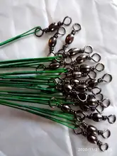 Leader Leash Swivel-Fishing-Accessory Steel-Wire 15cm-30cm Anti-Bite with Olta 20PCS