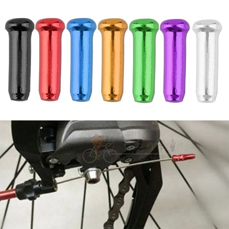 

Hot sale 50Pcs/Lot Aluminum Alloy Bike Bicycle Brake Inner Cable Tips Wire End Cap Crimps Bicycle Accessories For MTB Bike