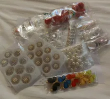 Lote de 10 unidades de diamantes de imitación y perlas brillantes, adornos para joyas, vacaciones, productos creativos hechos a mano, accesorios al por mayor