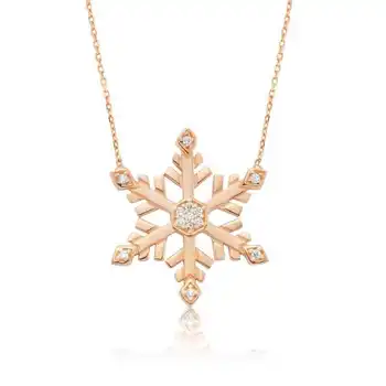 

KUTAYDAN 925 Sterling Silver Snowflake Lady Necklace