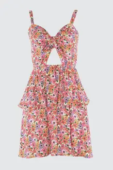 

Trendyol Flower Print Ruffle Viscose Dress TBESS20EL1823
