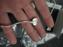 Pulsera de cadena plata de primera ley con cuenta para mujer, brazalete con abalorio, plata esterlina 925, con logotipo S925, hecho a mano