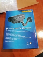 Cámara ficticia impermeable, lente de vigilancia CCTV falsa para exteriores e interiores, impermeable con luz LED color rojo parpadeante, envío gratis