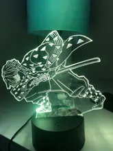 Led-Night-Light Bedroom Decor Zenitsu-Figure Gift Acrylic No-Yaiba-Lamp Demon Slayer