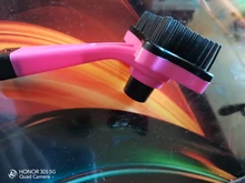 Cepillo para mascotas cepillado de pelo de plástico automático herramienta de eliminación de perro gato peine de pelo suelto para caras de mascotas boquilla de piel aseo azul, rosa, naranja