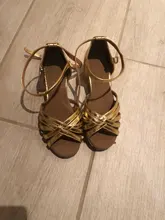 Zapatos de salón tango salsa Latino para niñas, zapatos de tacón bajo, 20 colores