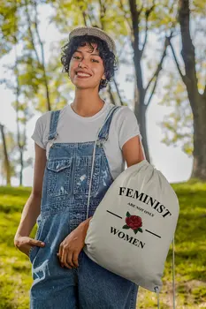 

Angemiel Bag Feminist Are Not Only Women Cloth Backpack