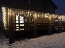 Curtain-Lights Led Icicle Christmas-Street-Garland Home-Decortion Garden Outdoor Party