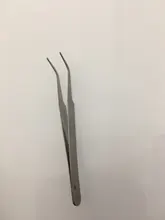 Pinzas de acero inoxidable curvadas para uñas, uñas alicate para, decoración de diamantes de imitación, remaches, herramienta de recolección, pinzas para pestañas