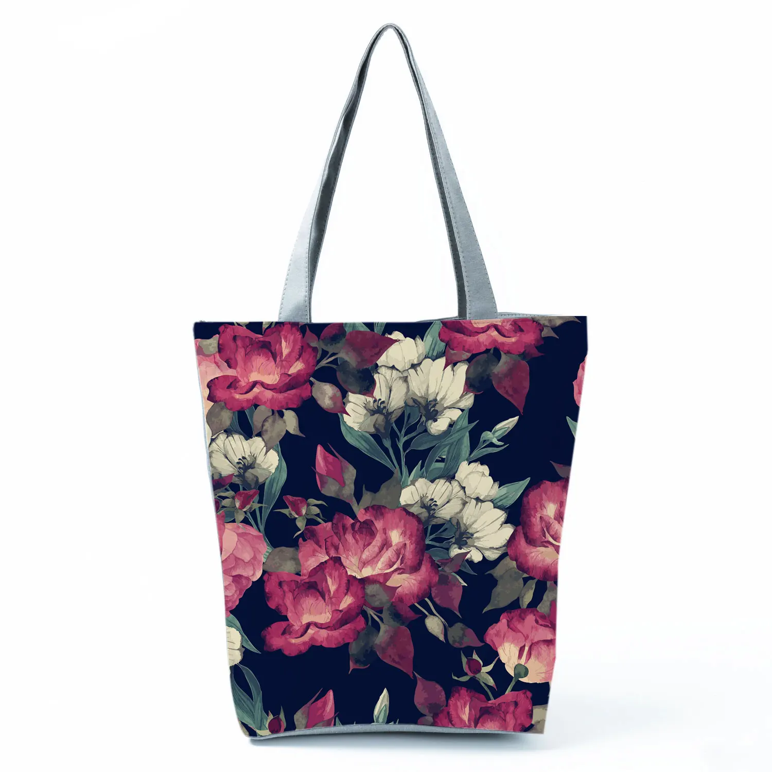

Beautiful Floral Print Shoulder Bags Fashion All-Match Travel Bag High Capacity Shopping Bag Eco Friendly Handbags Portable Tote