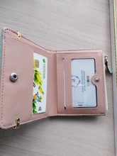 Cartera pequeña para mujer, monedero pequeño, billetera pequeña con broche para tarjeta de mujer
