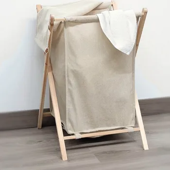 

Laundry basket Foldable Beige 119932