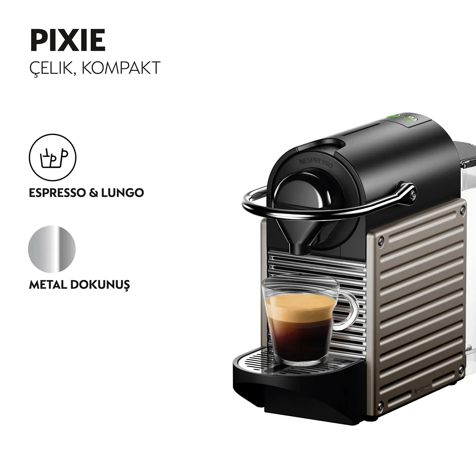 Nespresso C66t Pixie Titan Bundle 1000 