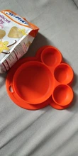 Plato de alimentación de silicona para bebé, vajilla de entrenamiento sin BPA con succión para niño, platos coloridos con bonitos dibujos de oso