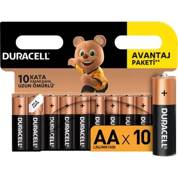 

Duracell Alkaline AA Pen Batteries, 10-pack,Disposable Batteries,Long lasting, Economic, Eco-Friendly, Remote, Mouse, Electronic