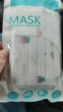 Mascarilla desechable con dibujos animados para niños, 3 capas, transpirable, no tejida, gruesa y cálida, con elásticos, 50 Uds.