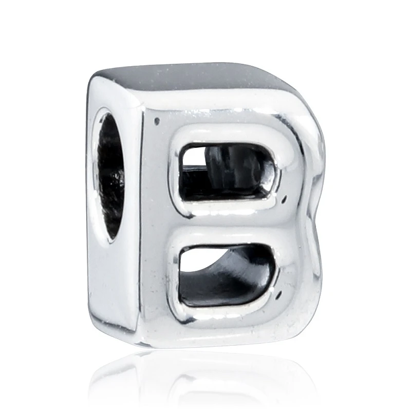 CHARM LETRA elaborado en plata de primera ley 925|Amuletos| - AliExpress