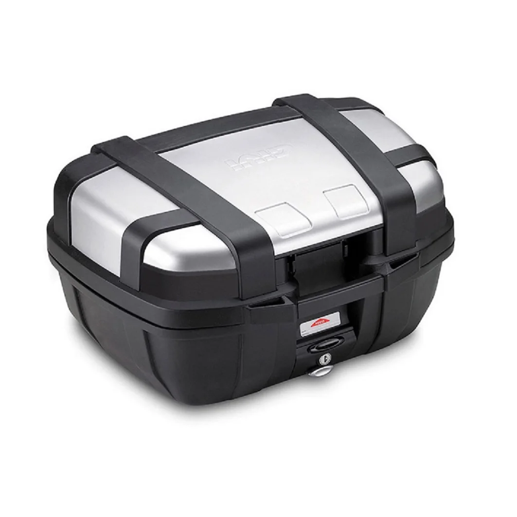 Givi Trk52N - Baul Moto Hike Ker Monokey 52L Valigia Moto Rcycle Carrier Top Nero/Alluminio 10Kg Carico Massimo