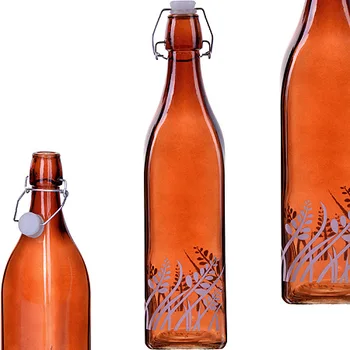 

Bottle 500 ml glass with lid Brown Loraine 28173-3